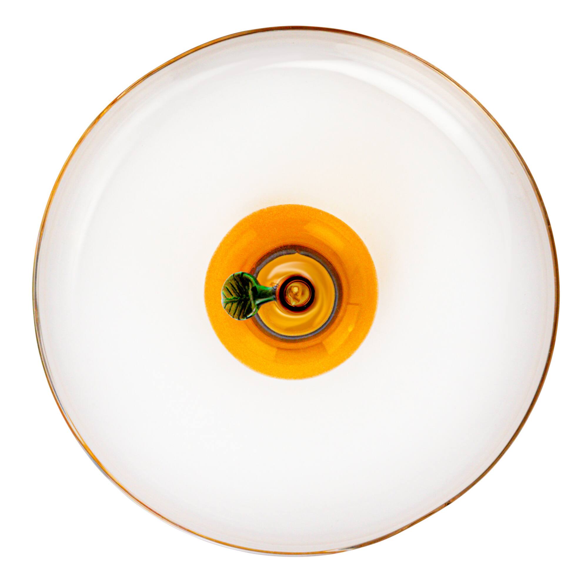 Hello Honey® 7.75" Pear Perfection Glass Food Pedestal